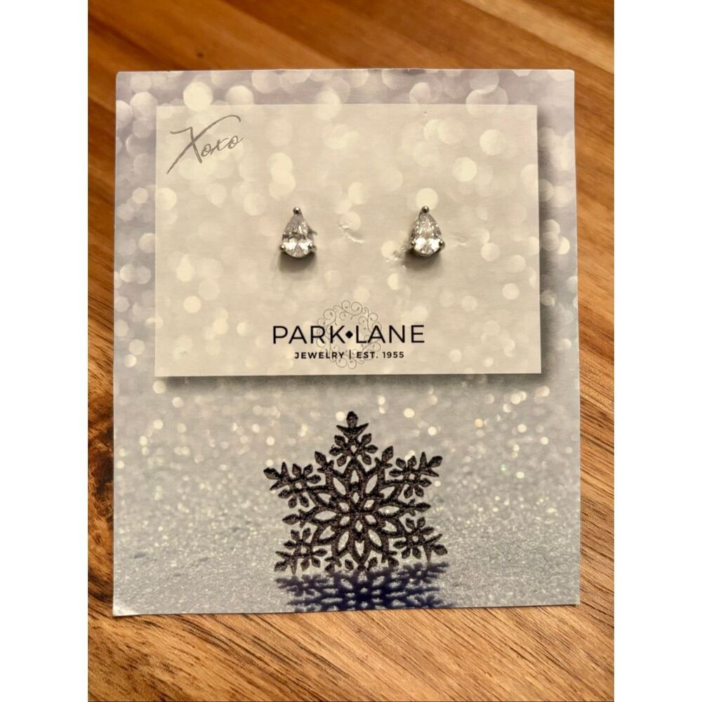 Park Lane | CZ Pear Studs | 1/4” Length